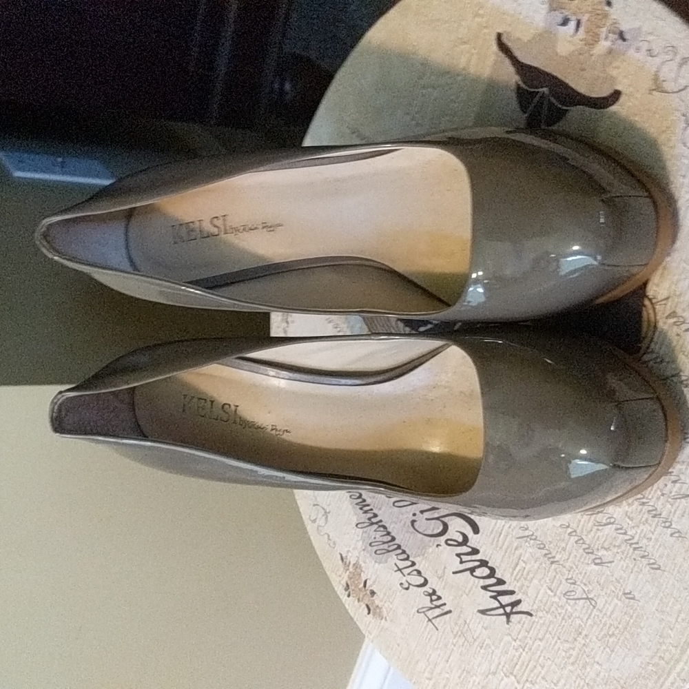 Patent leather platform heels